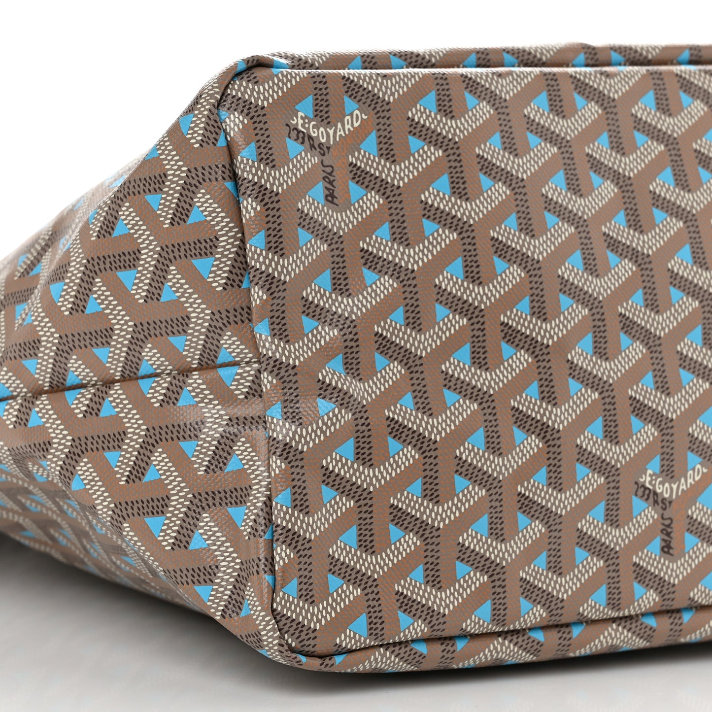 Goyardine Saint Louis Claire Voie PM Grege Turquoise