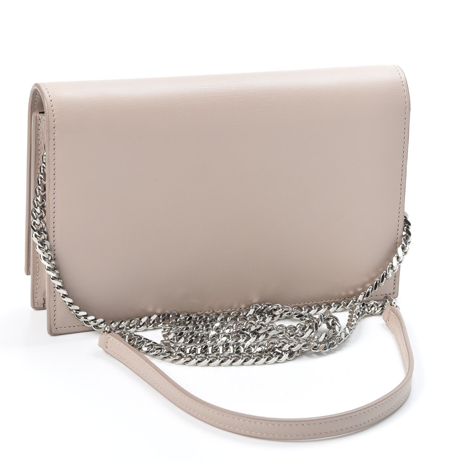 Saint Laurent Smooth Calfskin Classic Monogram Kate Tassel Chain Wallet Marble Pink 2 of 9
