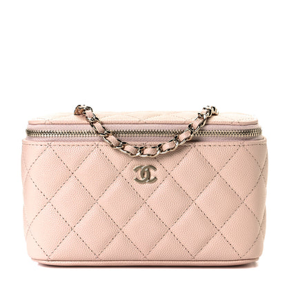 Chanel Caviar Quilted Small Vanity Case With Chain Light Beige 1 of 9