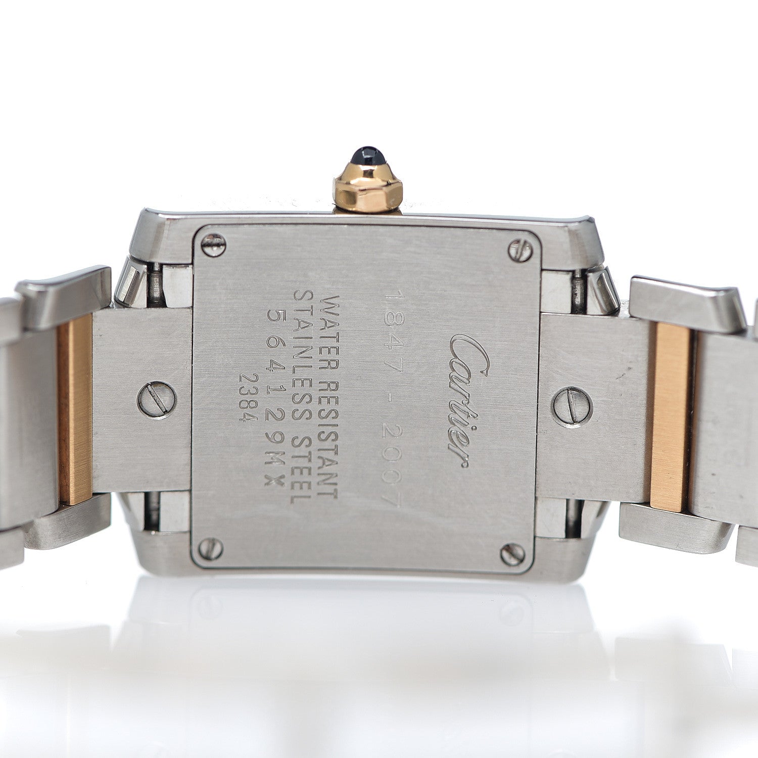 Cartier Stainless Steel 18K Pink Gold 20mm Tank Francaise 160th Anniversary Quartz Watch 4 of 5