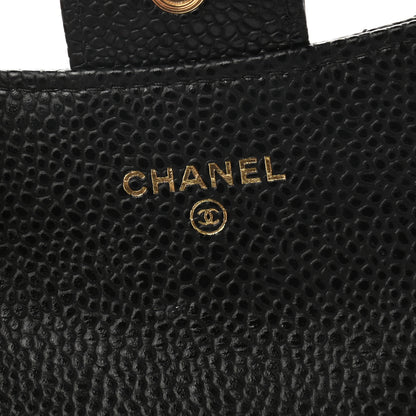 Chanel Caviar Quilted Flap Card Holder Wallet Black 6 of 8