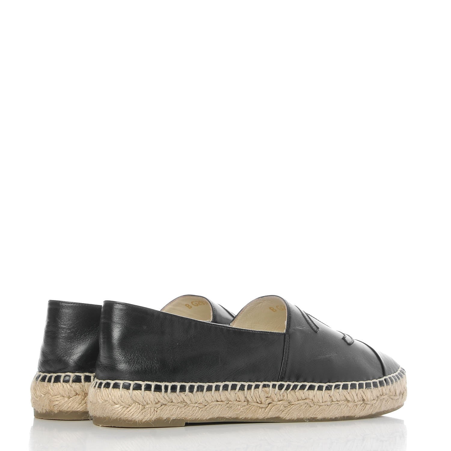 Chanel Lambskin CC Espadrilles 39 Black 4 of 9