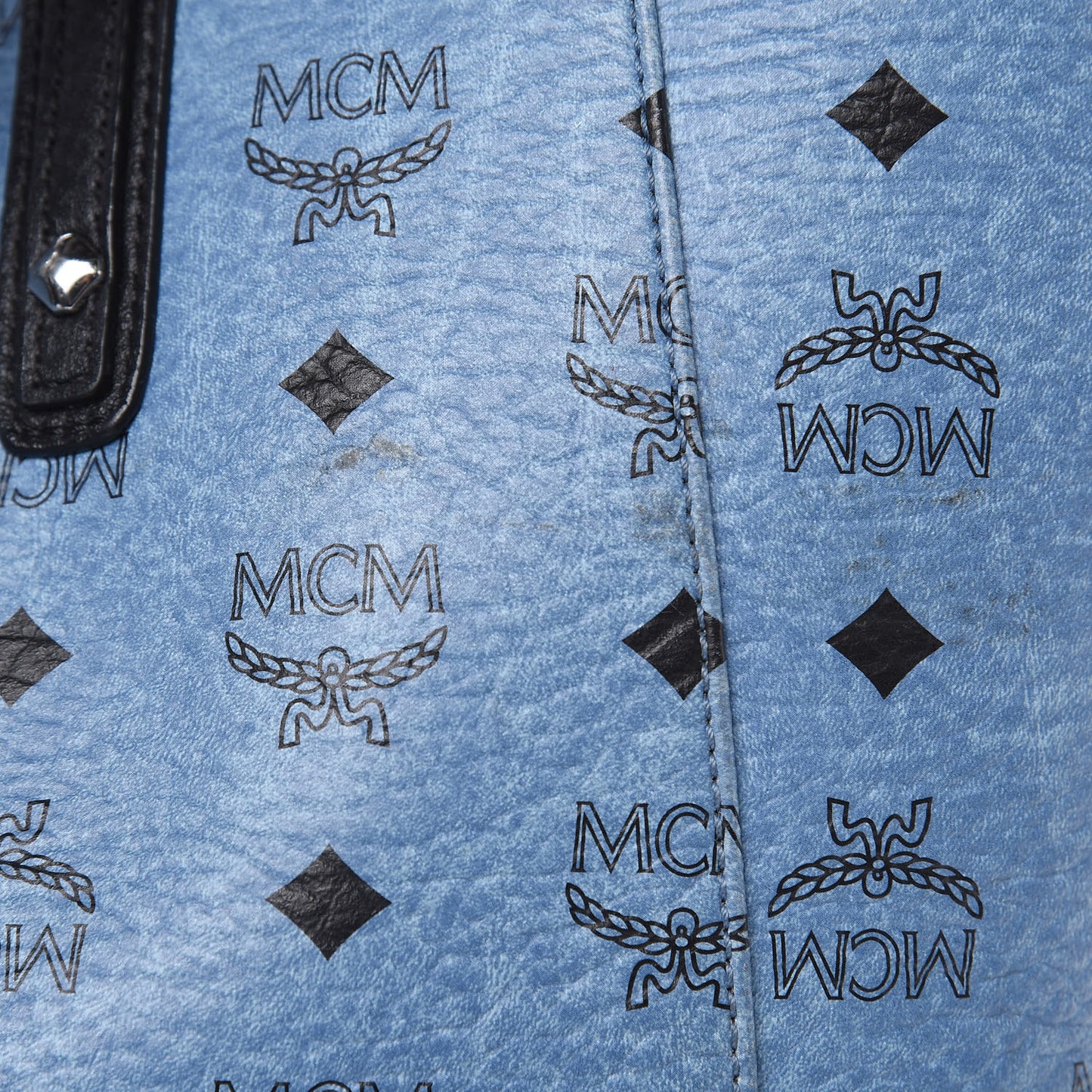 Visetos Medium Project Reversible Shopper Tote Munich Blue