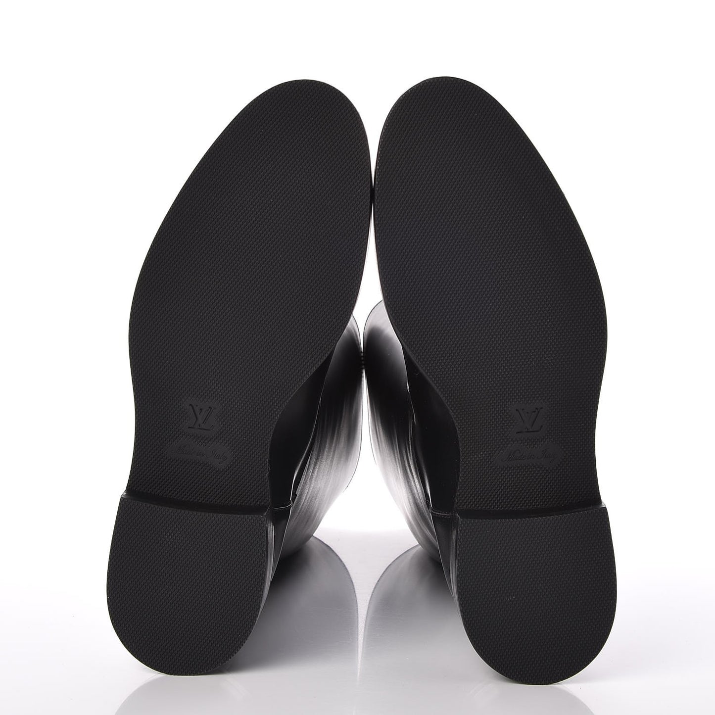 Calfskin Overdrive Flat High Boots 37.5 Black