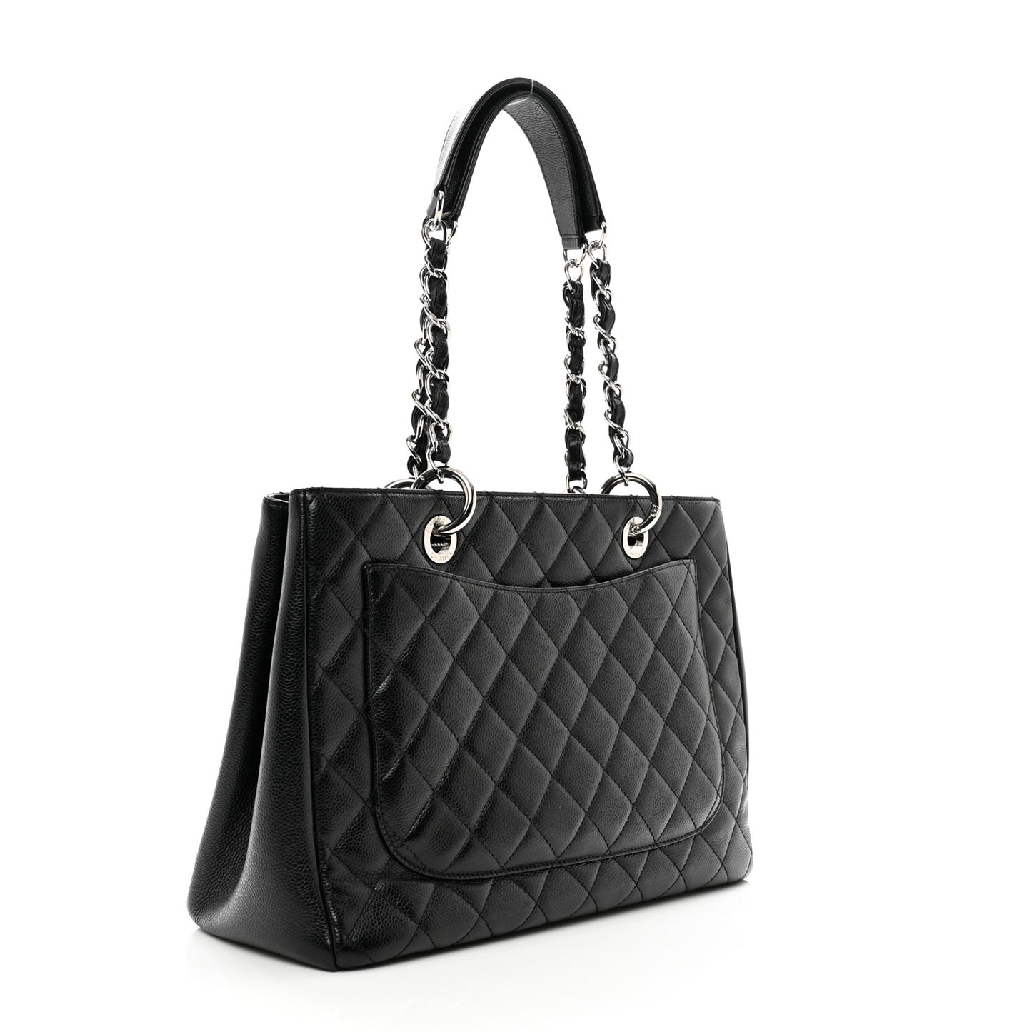 Caviar Quilted Grand Shopping Tote GST Black