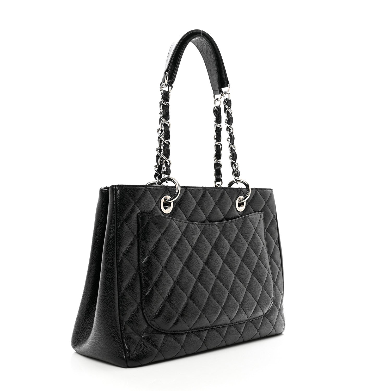 Chanel Caviar Quilted Grand Shopping Tote GST Black 3 of 10