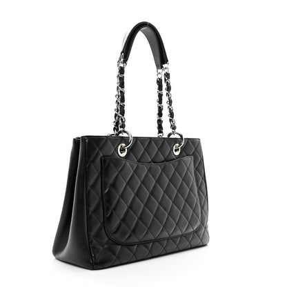 Chanel Caviar Quilted Grand Shopping Tote GST Black 3 of 10
