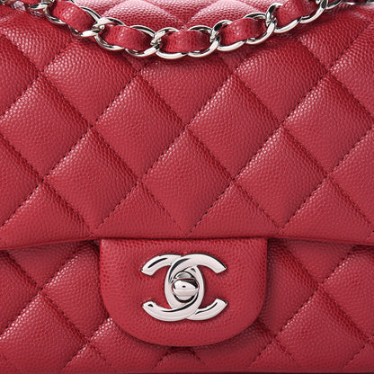 Chanel Caviar Quilted Mini Square Flap Dark Pink 8 of 15