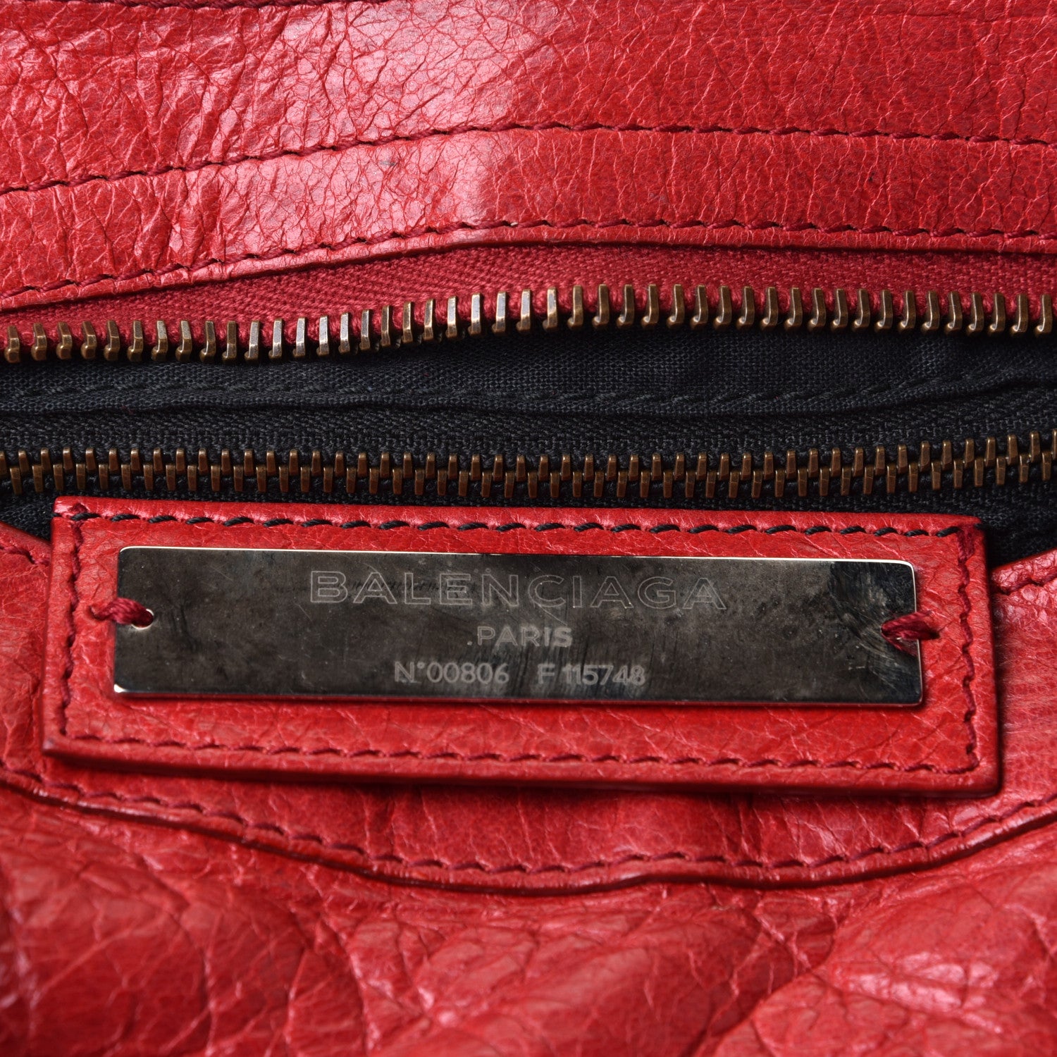 Balenciaga Agneau Classic Hardware City Rouge Cardinal 8 of 10
