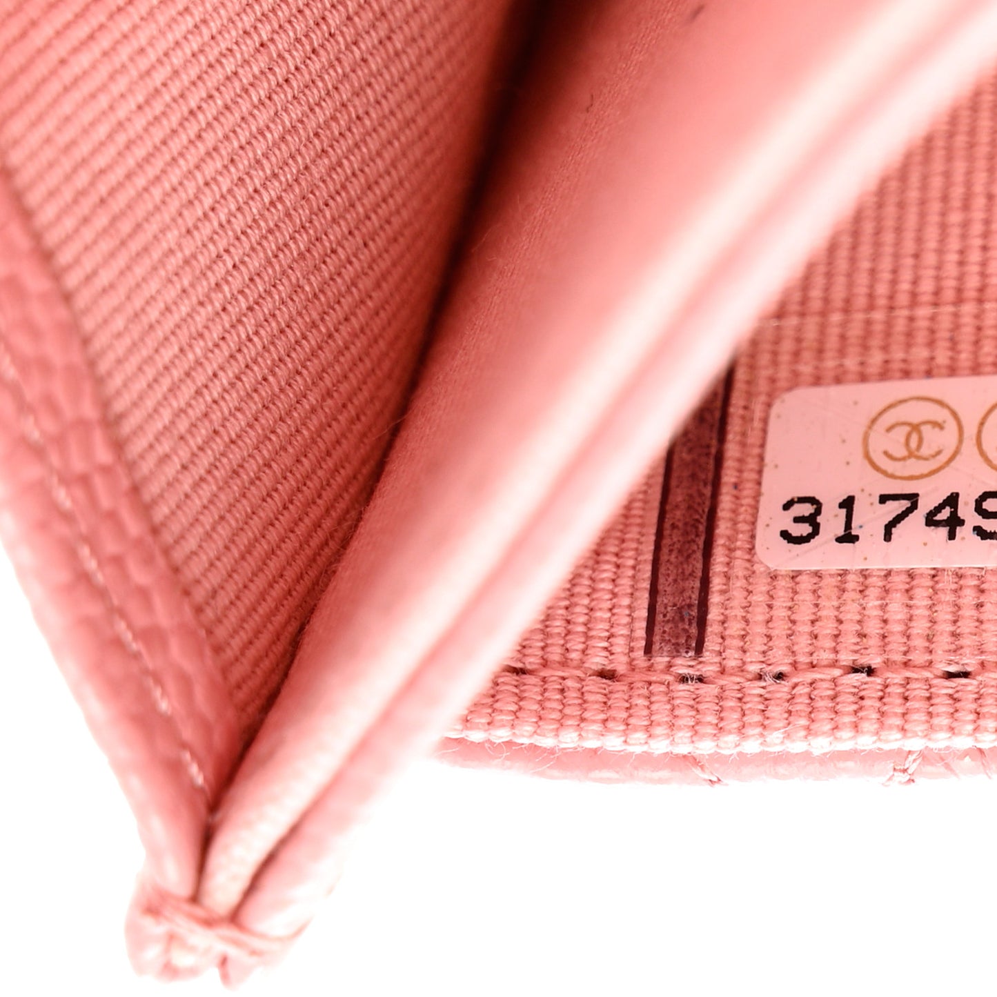 Caviar Quilted Flap Card Holder Wallet Light Pink
