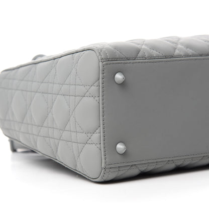 Christian Dior Ultra Matte Calfskin Cannage Medium Lady Dior Grey Stone 6 of 10