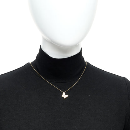 Roberto Coin 18K Yellow Gold Diamond Princess Butterfly Pendant Necklace 2 of 5