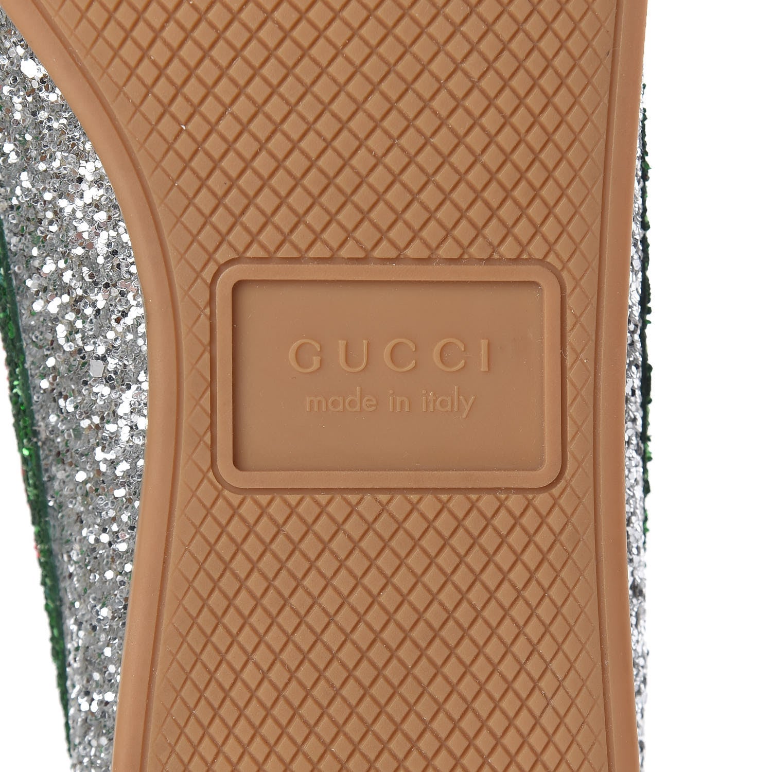 Gucci Glitter Fabric Web Mens Falacer Sneakers 7 Silver 6 of 9