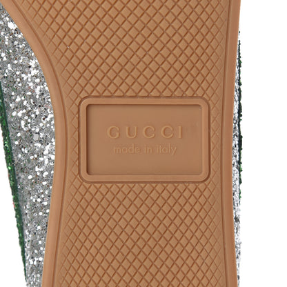 Gucci Glitter Fabric Web Mens Falacer Sneakers 7 Silver 6 of 9