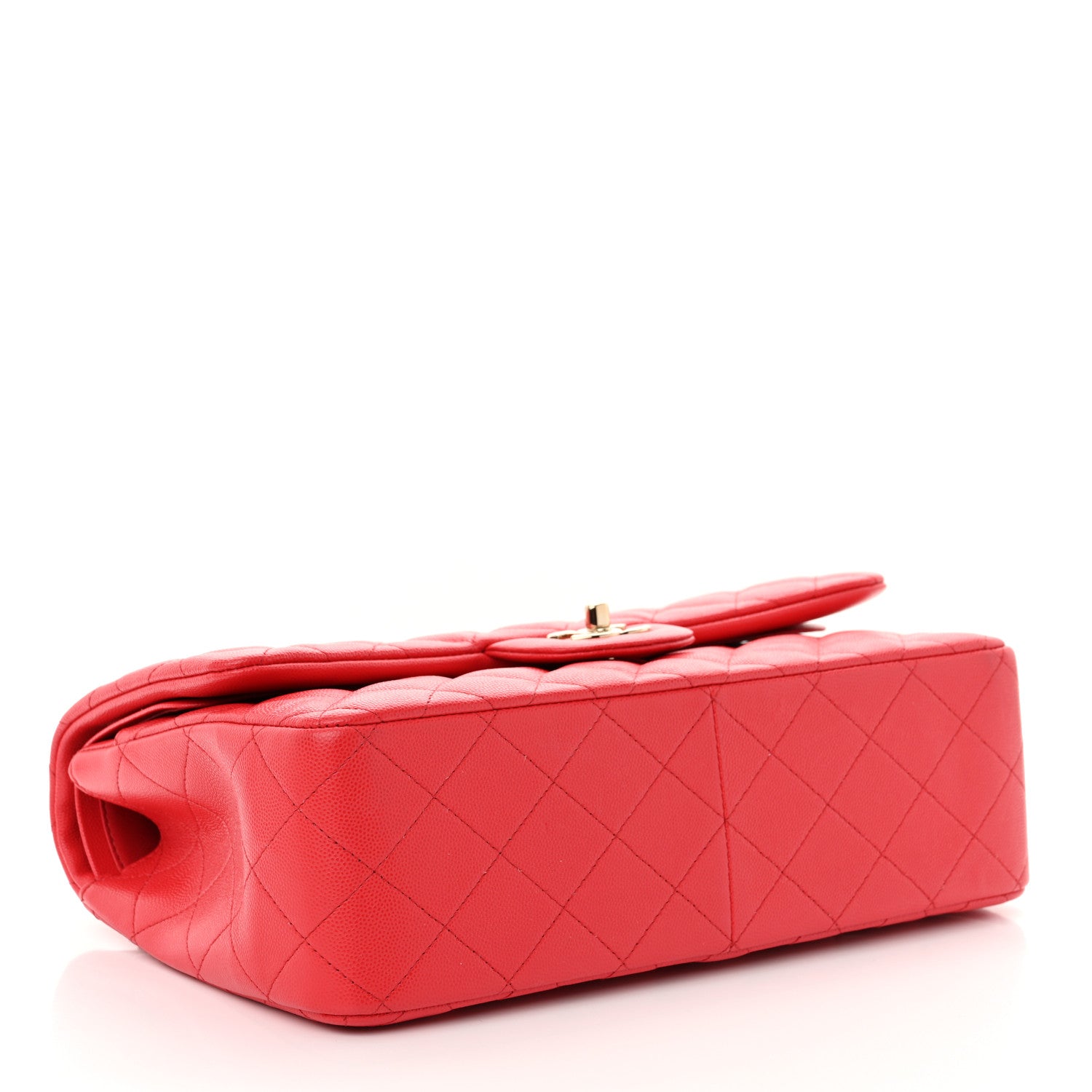 Chanel Caviar Quilted Jumbo Double Flap Red 4 of 11