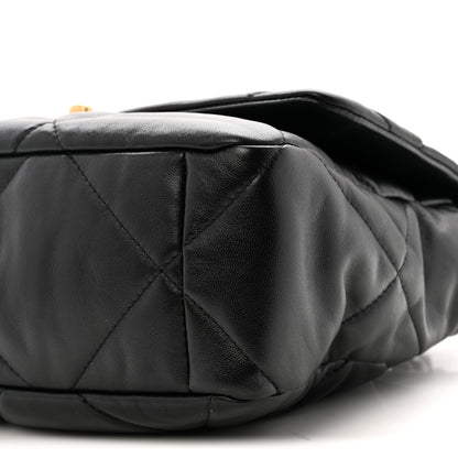 Chanel Lambskin Quilted Large Chanel 19 Flap Black 10 of 11