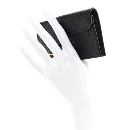 Christian Dior Grained Calfskin Saddle Card Holder Black 2 of 7