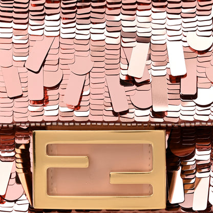 Fendi Sequin Paillettes Vitello Grace Sex and the City Mini Baguette Baby Pink 9 of 11