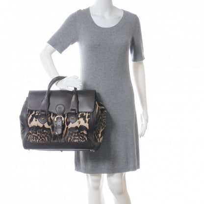 Gucci Pony Hair Heritage Leopard Large Hobo 2 of 8