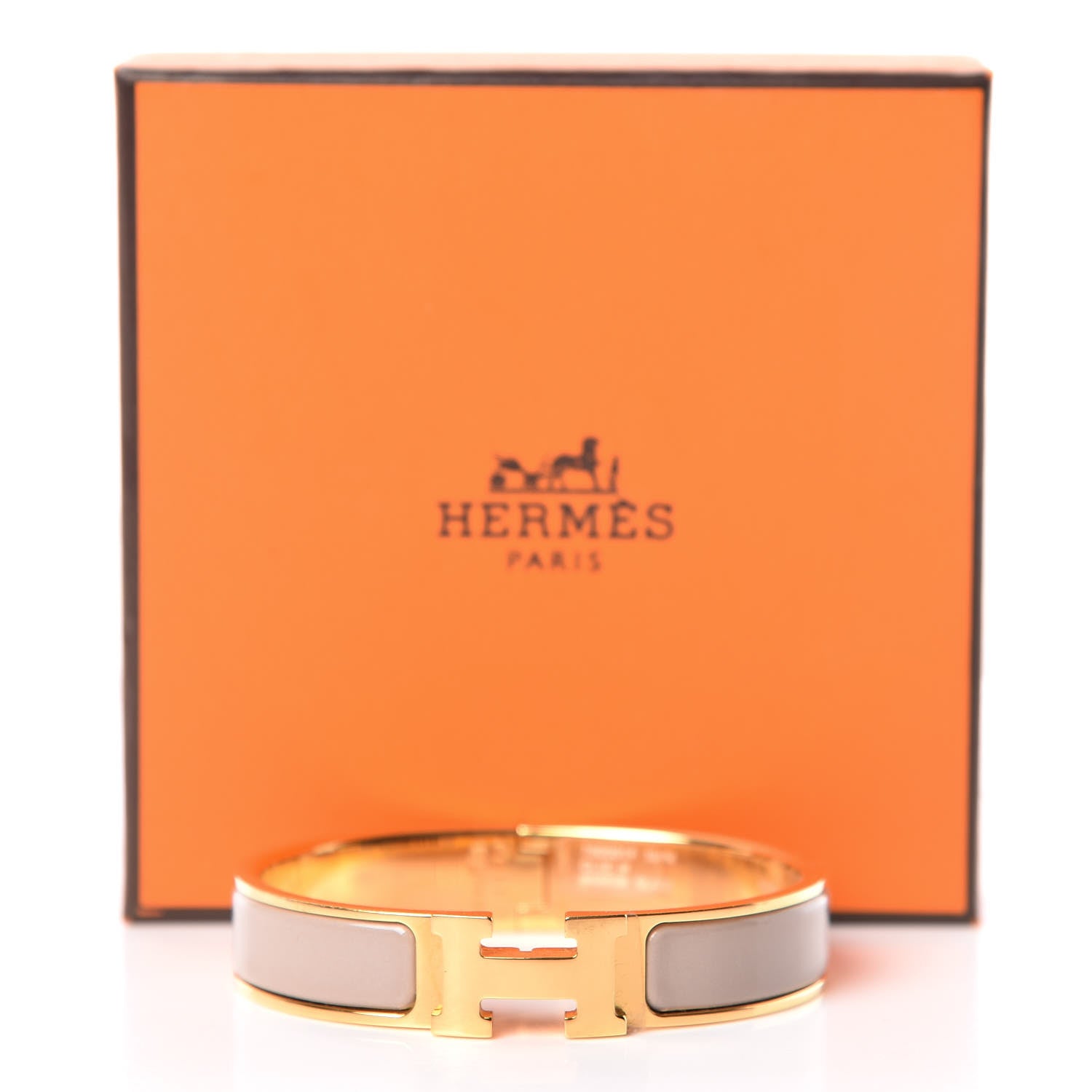 Hermes Enamel Clic Clac H Narrow Bracelet PM Marron Glace 6 of 6