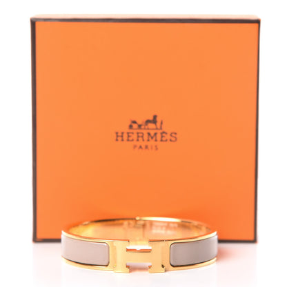 Hermes Enamel Clic Clac H Narrow Bracelet PM Marron Glace 6 of 6
