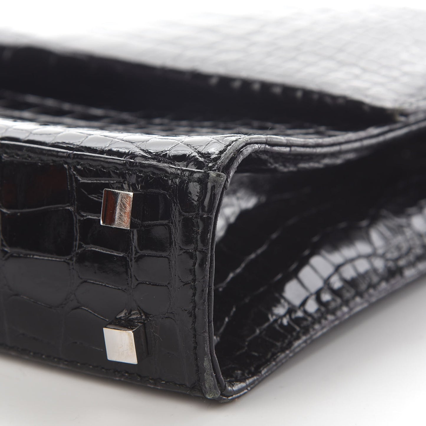 Alligator Shoulder Bag Black