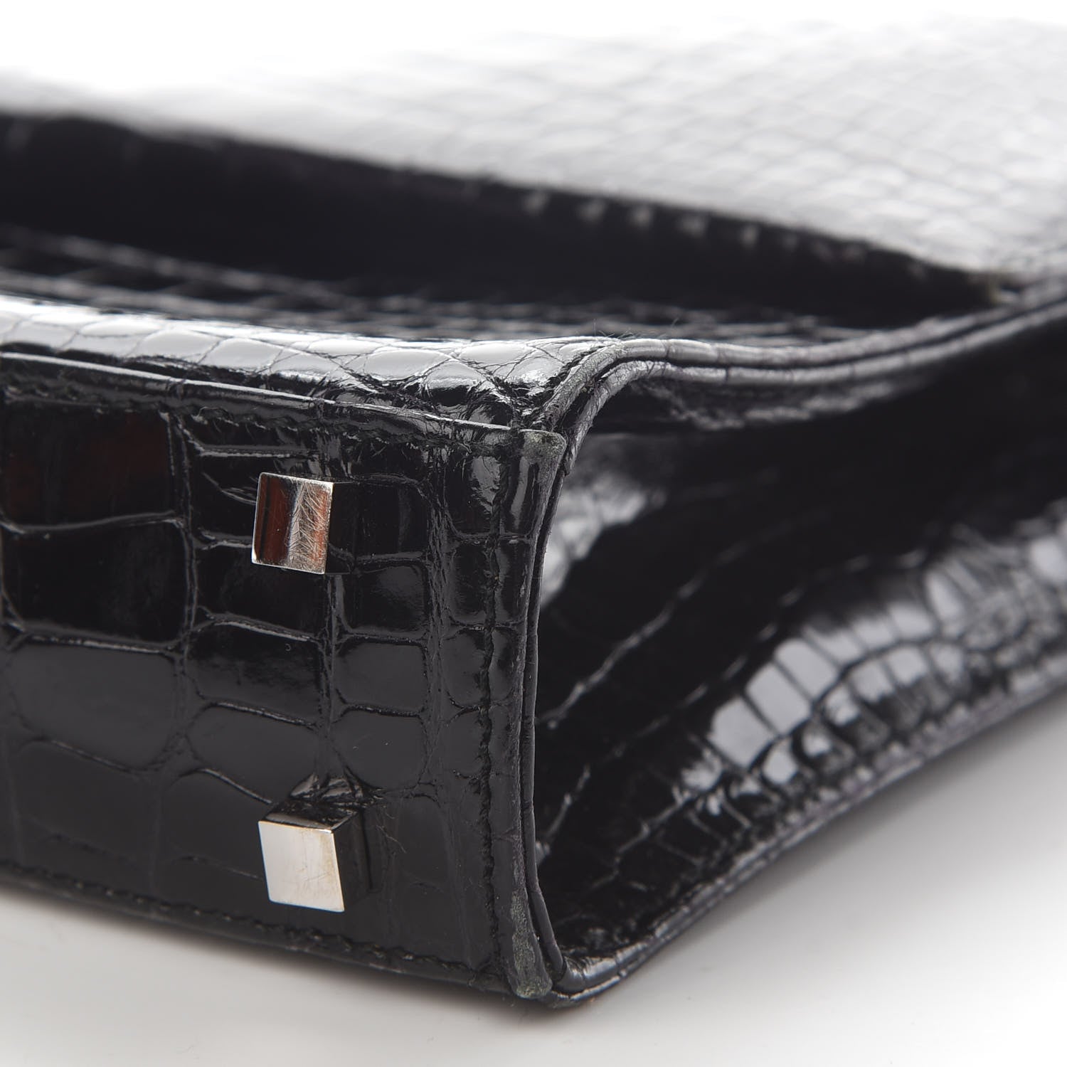 Gucci Alligator Shoulder Bag Black 8 of 10