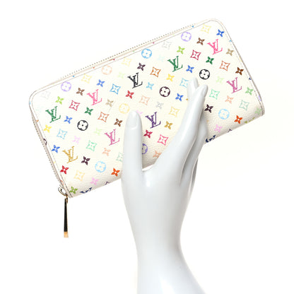 Louis Vuitton Monogram Multicolor Zippy Wallet White Litchi 2 of 12