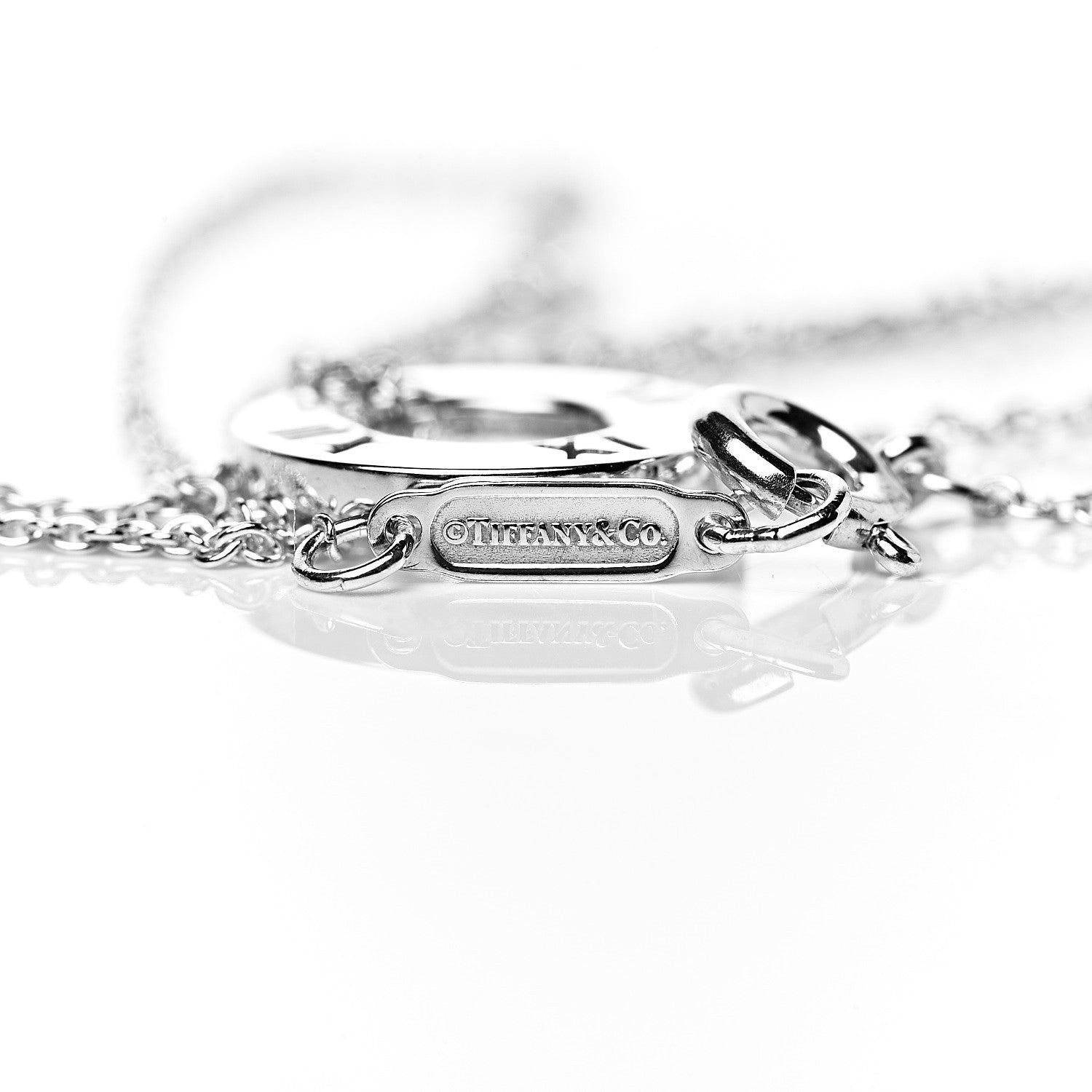 Tiffany Sterling Silver Atlas Pendant Necklace 5 of 7