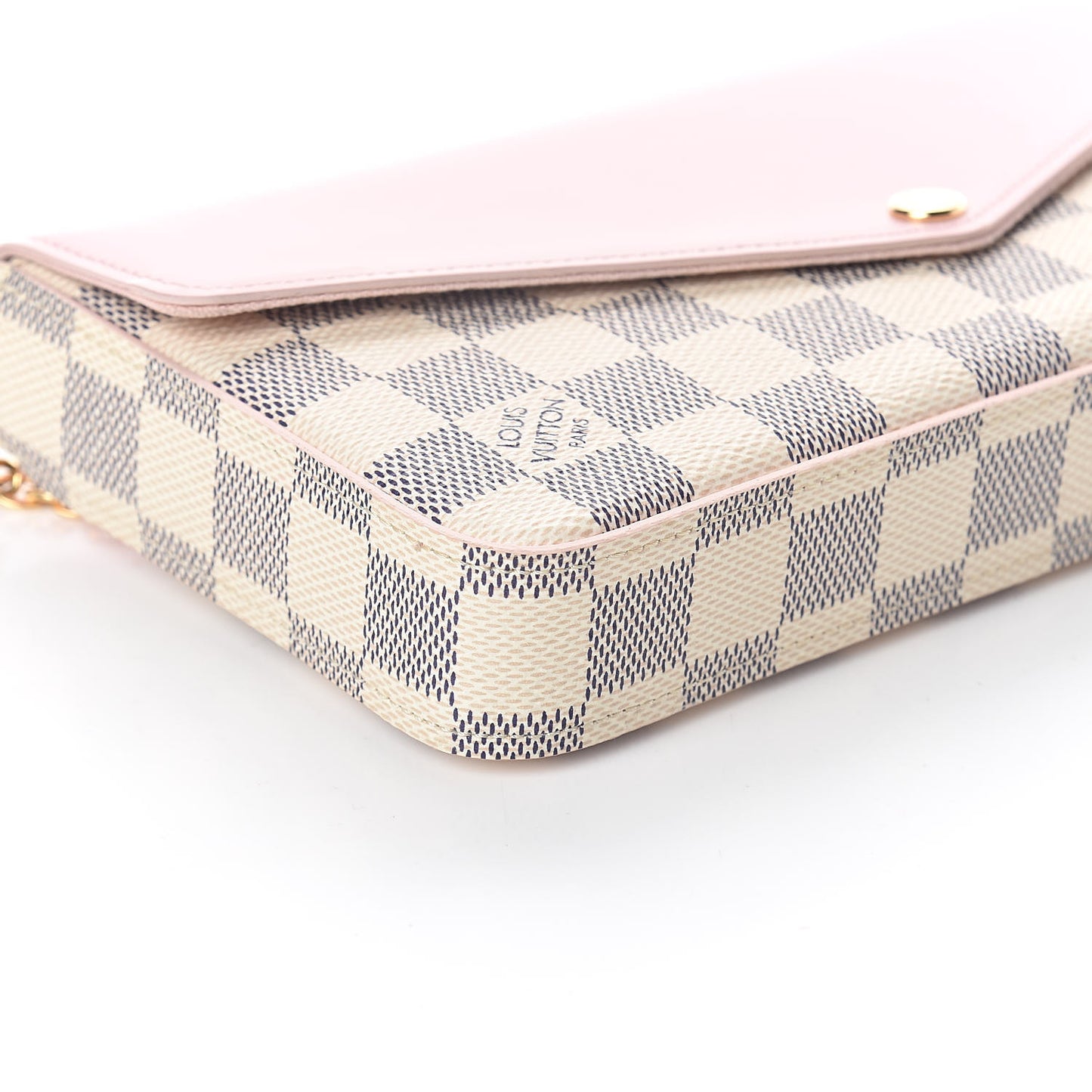Damier Azur Calfskin Pochette Felicie Eau de Rose