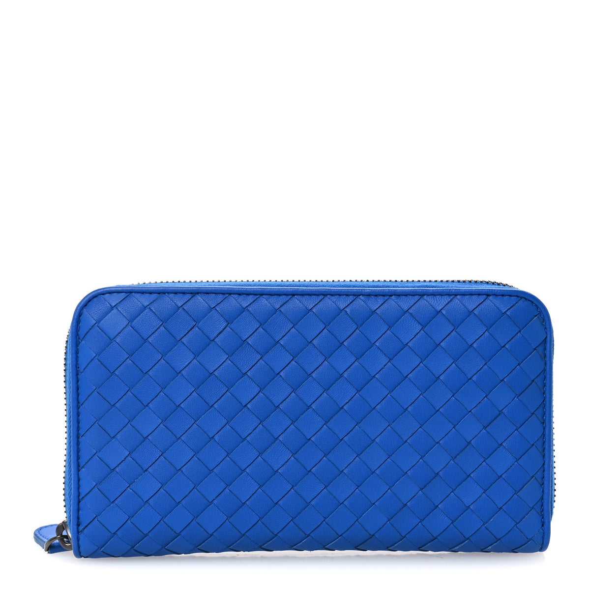 Nappa Intrecciato Zip Around Wallet Thunder