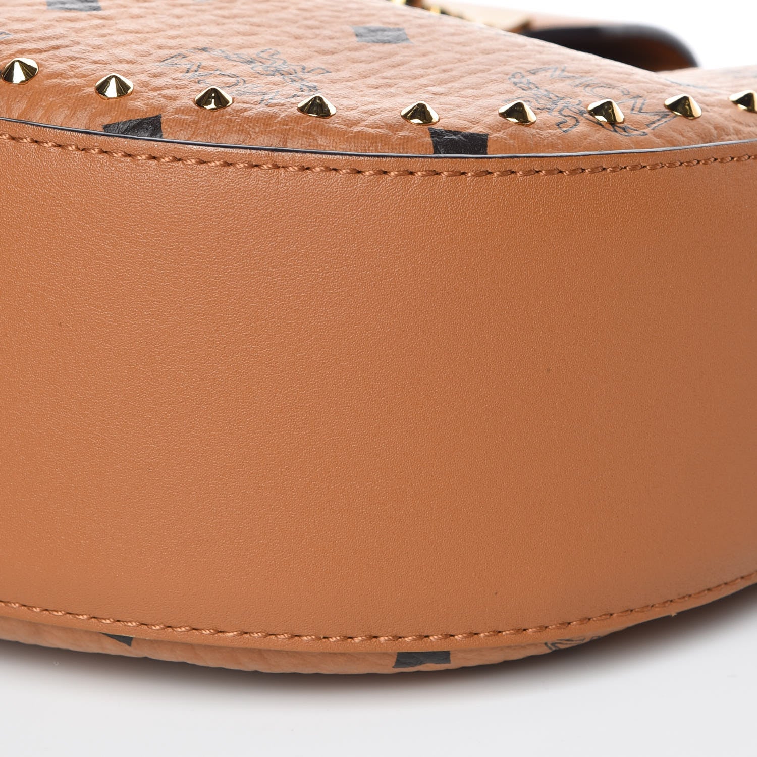 MCM Visetos Studded Medium Patricia Hobo Cognac 10 of 10