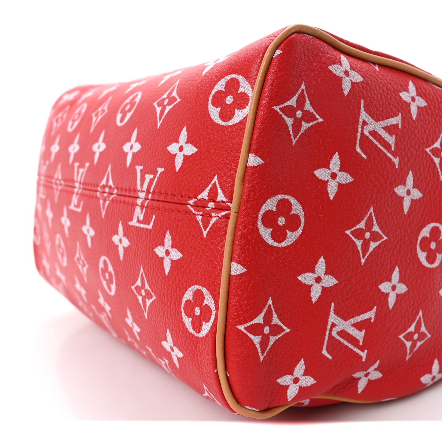 Soft Calfskin Monogram Speedy P9 Bandouliere 25 Red