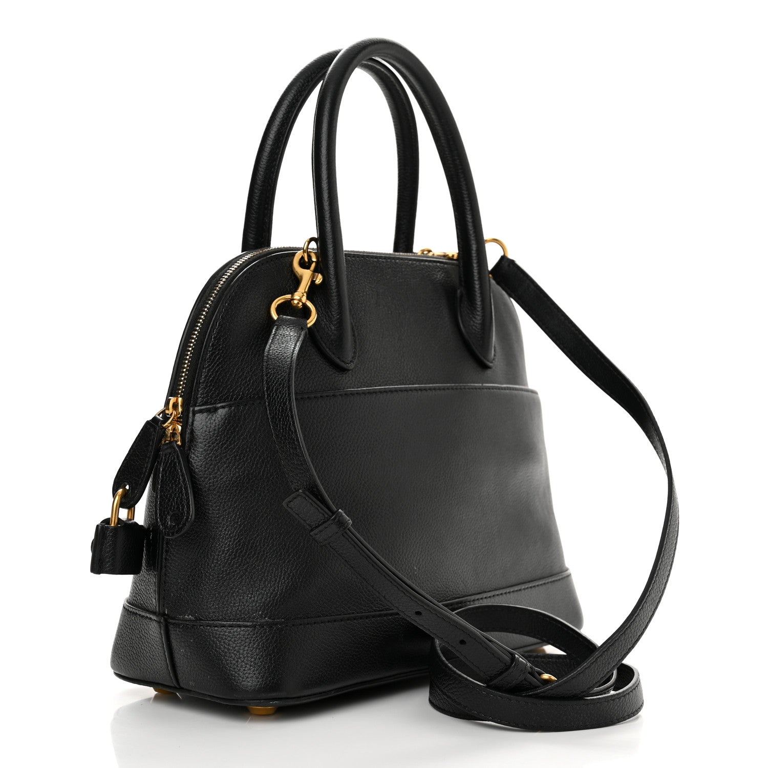 Balenciaga Grained Calfskin Logo S Ville Top Handle Bag Black White 3 of 15