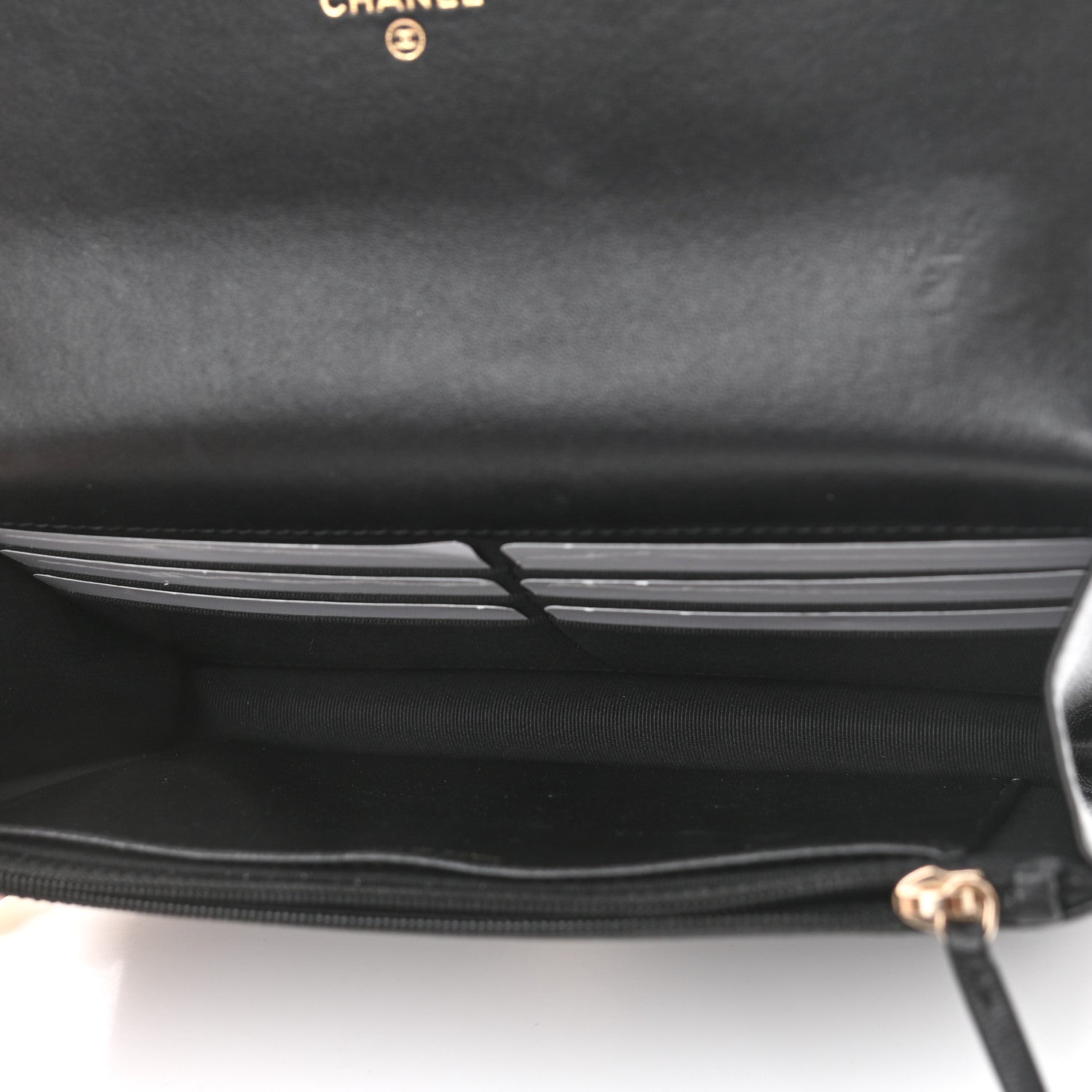Chanel Lambskin Quilted Pearl Wallet On Chain WOC Black 4 of 13