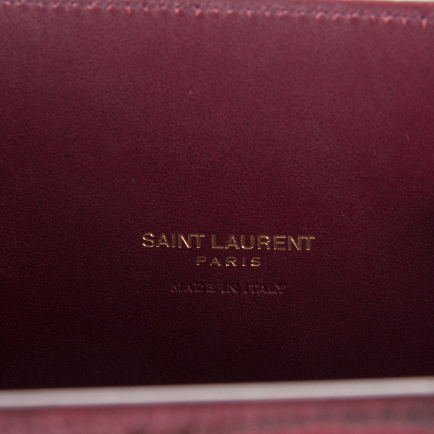 Saint Laurent Calfskin Crocodile Embossed Baby Sac De Jour Bordeaux 6 of 7