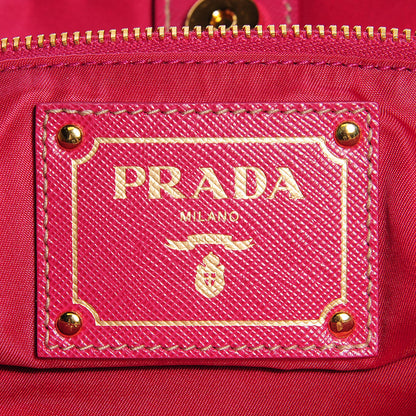 Prada Saffiano Tessuto Nylon Tote Bordeaux 7 of 9
