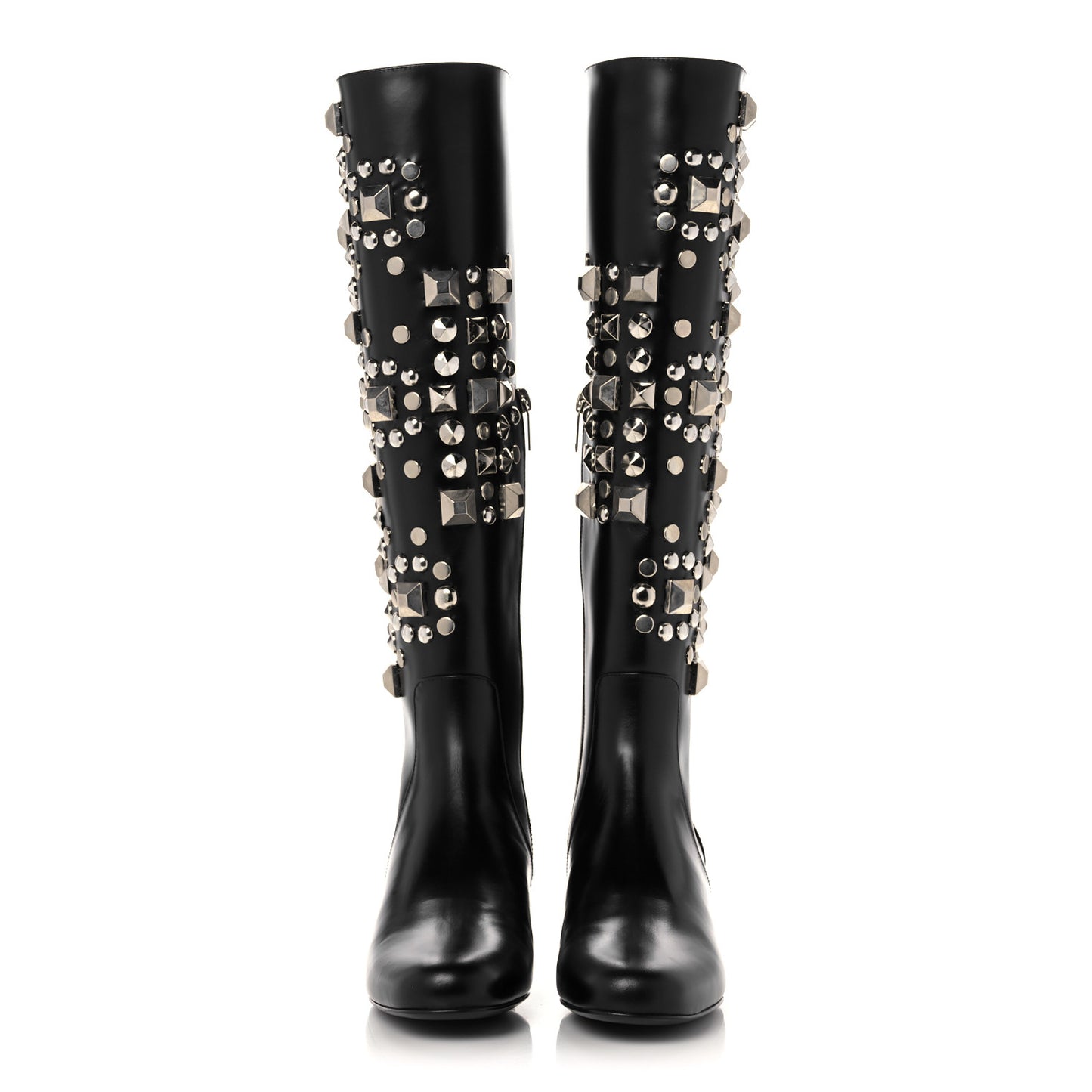 Ketta Studded Babies 40 Brod Knee High Boots 36 Black