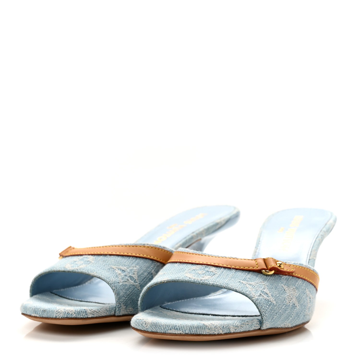 Louis Vuitton Monogram Denim 6AM Mules 40 Light Blue 4 of 9