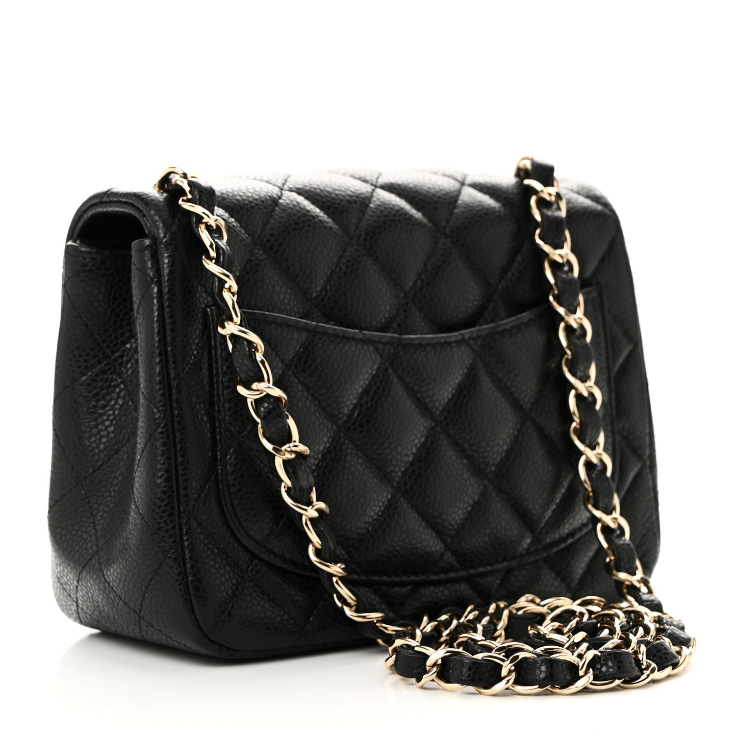 Caviar Quilted Mini Square Flap Black