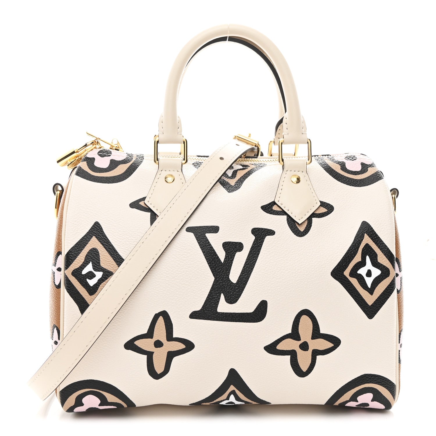 Louis Vuitton Monogram Giant Wild At Heart Speedy Bandouliere 25 Creme 1 of 9