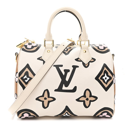 Louis Vuitton Monogram Giant Wild At Heart Speedy Bandouliere 25 Creme 1 of 9