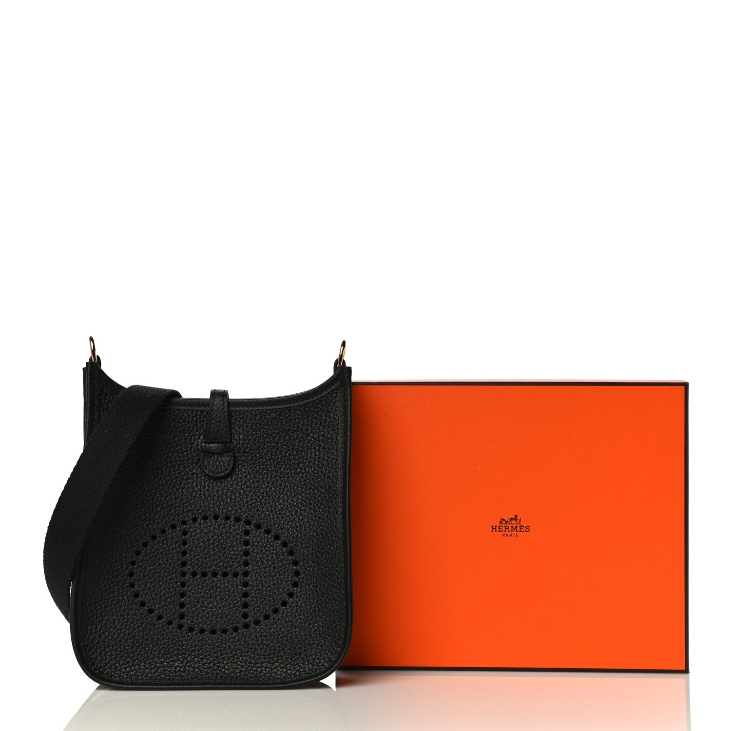 Hermes Taurillon Clemence Evelyne TPM Black 10 of 10