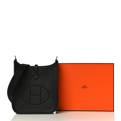 Hermes Taurillon Clemence Evelyne TPM Black 10 of 10