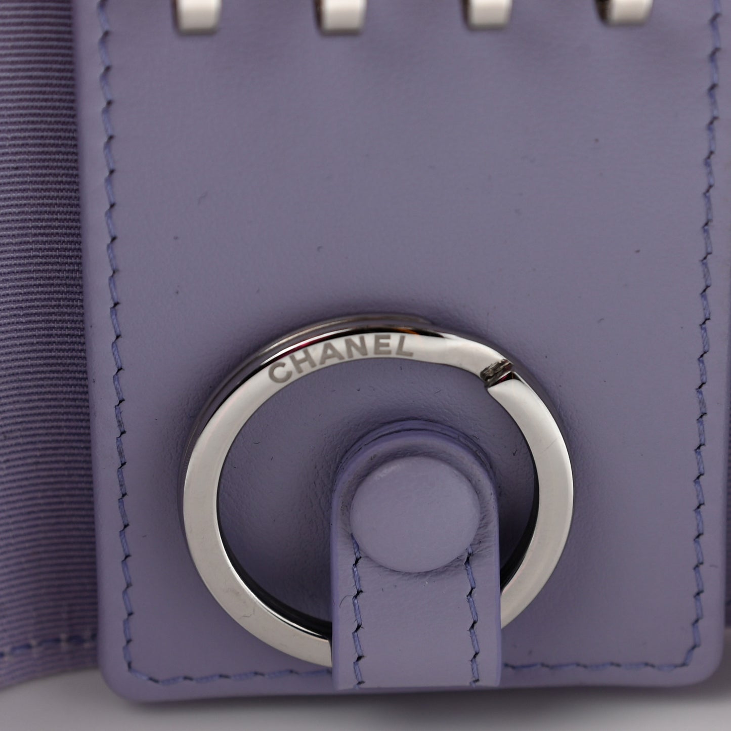 Caviar Quilted Classic 4 Key Holder Wallet Light Purple