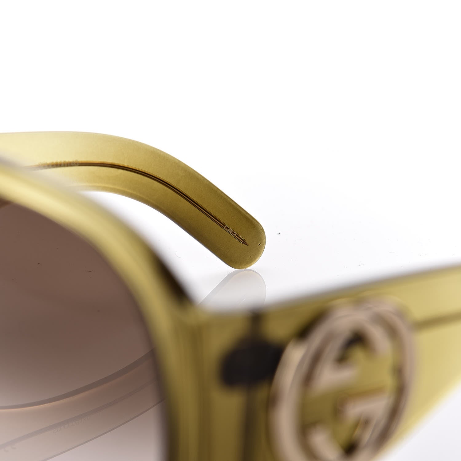 Gucci Oversized Aviator Sunglasses GG0152S Yellow 6 of 9