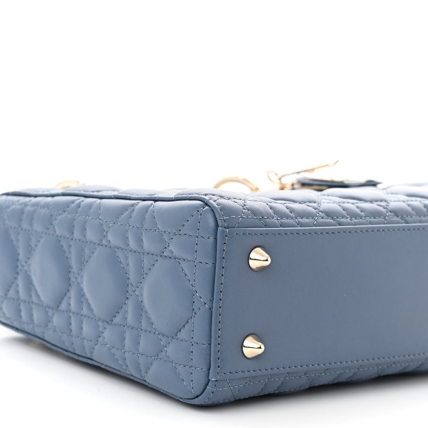 Lambskin Cannage Small My ABCDior Lady Dior Denim Blue