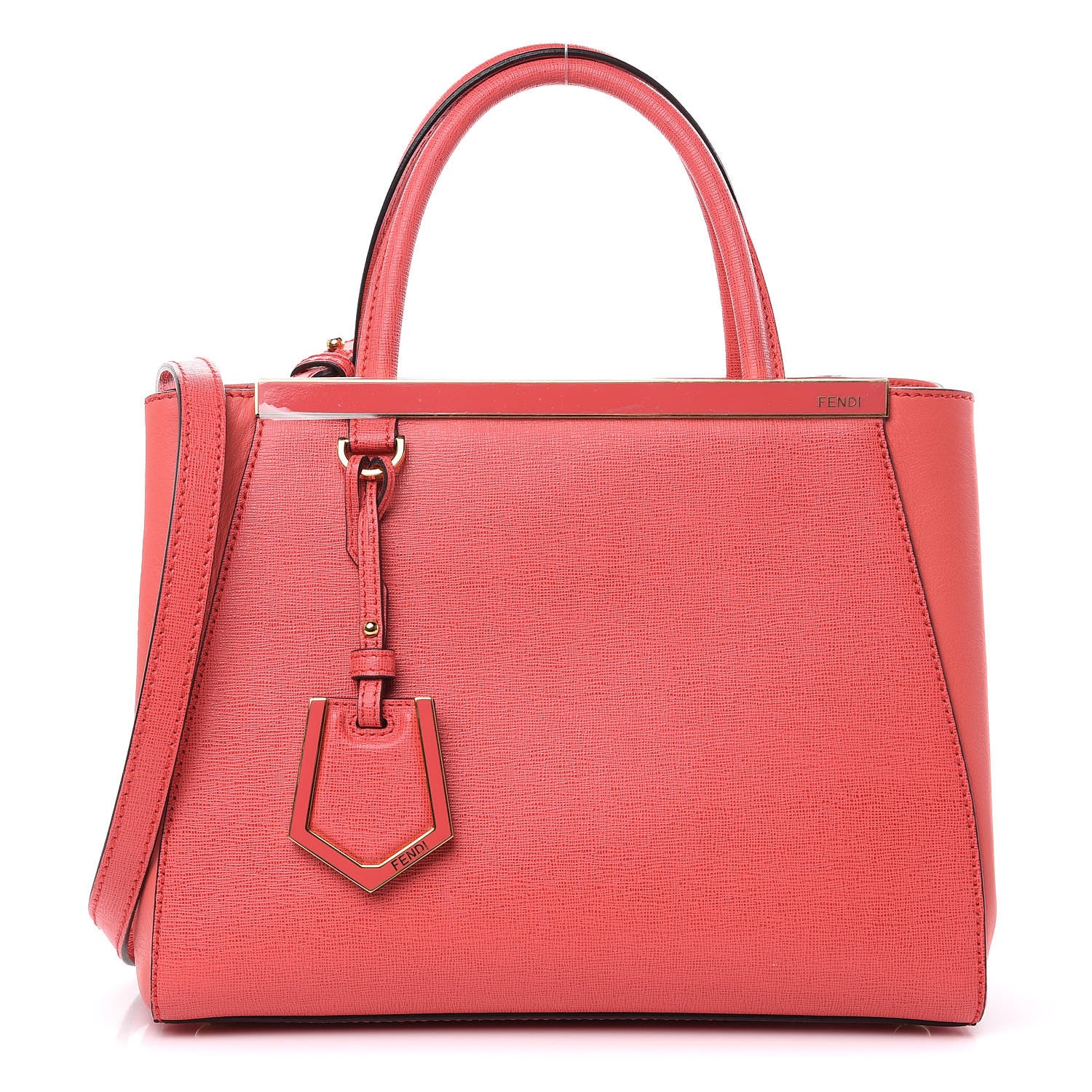 Fendi Vitello Elite Flamingo Petite 2Jours Tote Rosa Exstasy 1 of 11