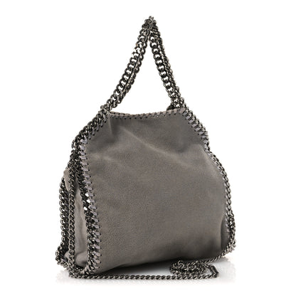 Stella McCartney Shaggy Deer Mini Lips Falabella Fold Over Tote Grey 3 of 12