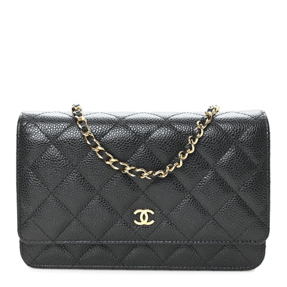 Chanel Caviar Quilted Wallet On Chain WOC Black 1 of 11